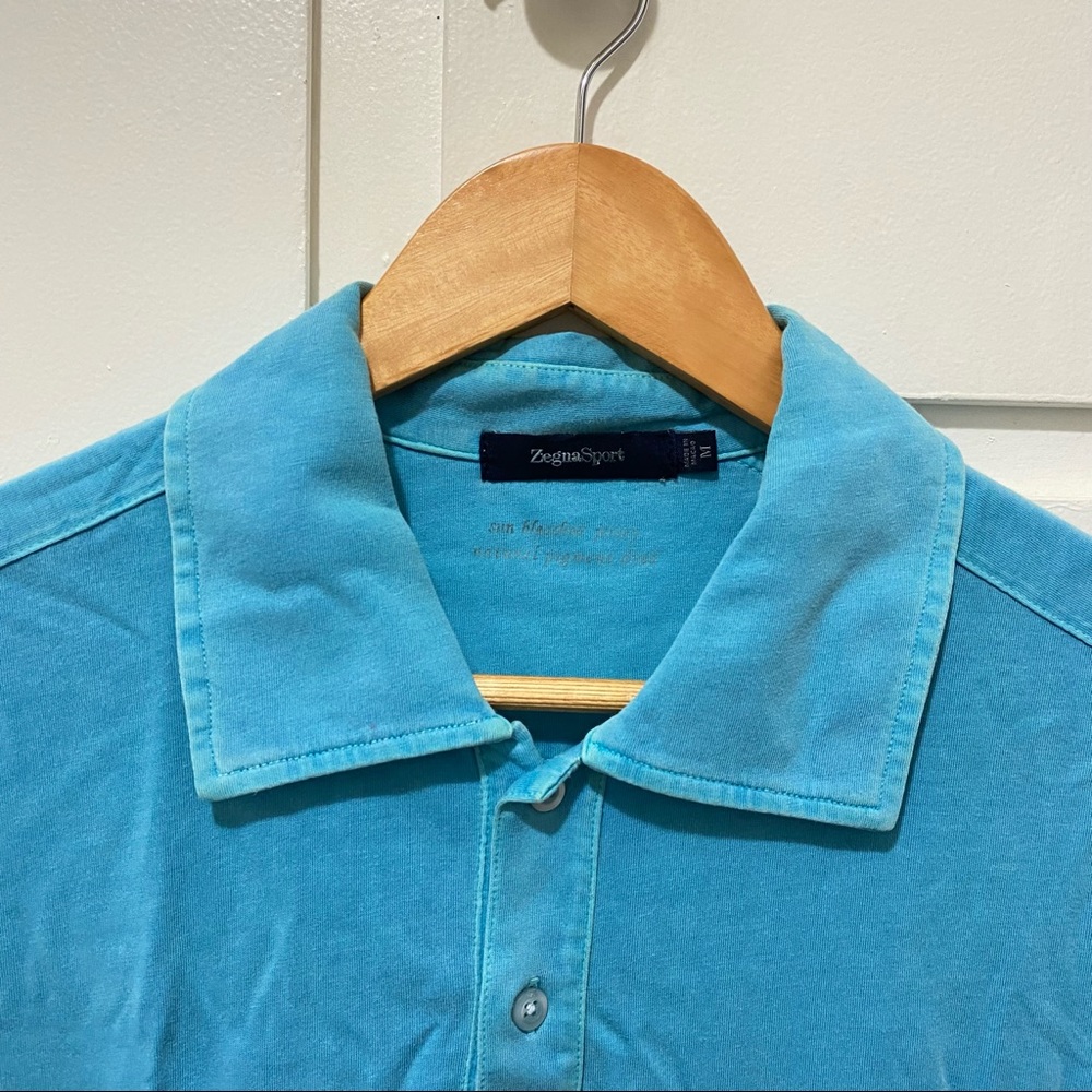 Authentic ERMENEGILDO ZEGNA sun bleached polo